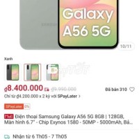 Cần bán Samsung Galaxy A56 8/128GB nguyên seal