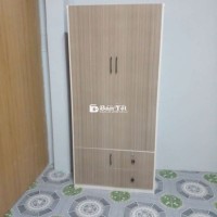 TỦ NHỰA ĐÀI LOAN 2 CÁNH MÀU XÁM VÂN GỖ
