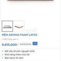 Thanh lý nệm Aroma