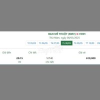 BAN MÊ THUỘT (BMV) - VINH - VÉ MÁY BAY GIÁ RẺ
