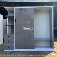 tủ nhạuw đài loan cửa lùa kết hợp kệ trưng bày ,