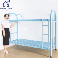 Giường 2 Tầng Sắt Ống Tròn - Gọn Gàng, Chắc Chắn, Giá Rẻ