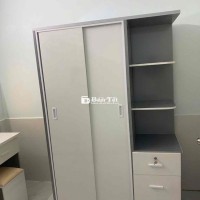 Tủ Áo 2 Cánh Lùa Khung Xám Cánh Trắng - Giá Tốt!