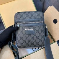 Túi Nam Đeo Chéo GC Xám Bag Gucci GG Supreme Canvas Ophidia Shoulder