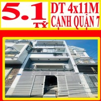 CẠNH QUẬN 7 - NHÀ PHỐ 4 TẦNG - 5 PHÒNG NGỦ - Ô TÔ ĐẾN NHÀ