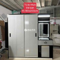 Tủ 2 cánh lùa Kt: 2m kèm bàn phấn nhựa Đài Loan