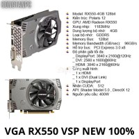 VGA RX550 4GB GDDR5 - New 100%, BH 3 Năm - Chỉ 1.550.000đ
