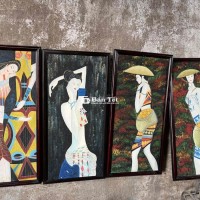 bộ tranh sơn dầu tứ Nương