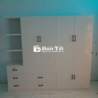 TỦ NHỰA ĐÀI LOAN 4 CÁNH 1 KỆ MÀU TRẮNG