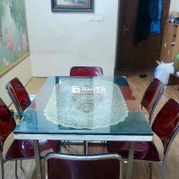 Cần thanh lý gấp Bộ bàn ăn nhựa thuỷ tinh