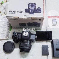 Máy ảnh Canon M50 + Lens 15-45mm - Quay 4K - Fullbox