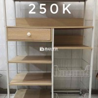 Tủ kệ để lò vi sóng có ngăn kéo sơn tĩnh điện.