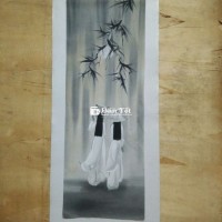 Tranh vải lụa vẽ thiếu nữ