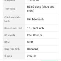 Laptop Lenovo Core i5, RAM 8GB, SSD 512GB