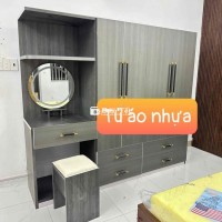 Tủ Áo Nhựa Có Bàn Trang Điểm - Kích Thước Tiêu Chuẩn 180x220x45cm