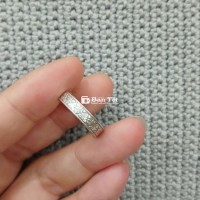 Nhẫn bạc hoa văn lạ mắt, kiểu freesize.