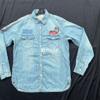 Sơmi Jeans nam NHẬT xịn màu xanh, 70-77kg, BAOSHIP