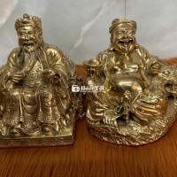 bộ thần tài ông địa cao 14 nặng 1,7kg bằng đồng