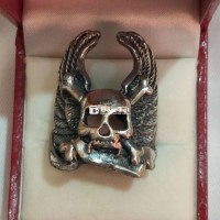 Nhẫn bạc thái hình đầu lâu đẹp