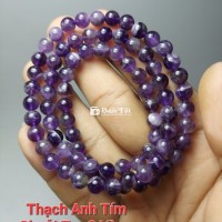 Chuỗi tay đá thạch anh tím tự nhiên