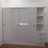TỦ NHỰA ĐÀI LOAN CỬA LÙA 4 CÁNH 1 KỆ MÀU TRẮNG