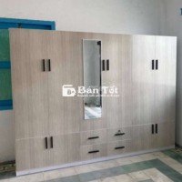 TỦ NHỰA ĐÀI LOAN 6 CÁNH MÀU VÂN GỖ SỒI