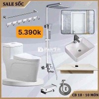 Combo phòng tắm bàn đá giá tốt