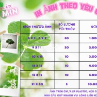 nhận in ảnh các cỡ giá rẻ ảnh chất lượng