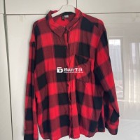 H&M Áo sơ mi kẻ caro đỏ đen