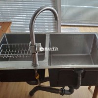 Chậu rửa 2 ngăn inox 304 + vòi + bộ xả