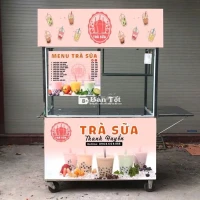 Xe bán trà sữa mẫu mã đẹp hiện đại