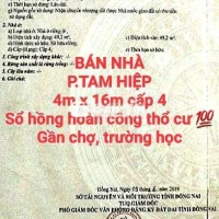BÁN RẺ NHÀ TAM HIỆP, SỔ HỒNG RIÊNG, THỔ CƯ