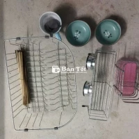 KỆ, RỔ INOX - Dọn nhà dư không dùng, bán tất cả 150k  