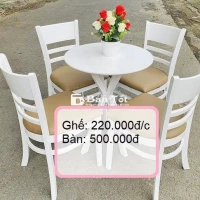 Bộ Bàn 2 Ghế Cabin Bọc Nệm Mới 99%