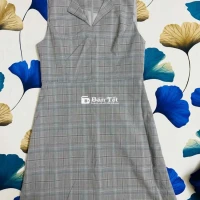 Váy Size M - Váy Suze M Màu Đà Kẻ Ca Rô Nhỏ  