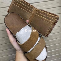 Combo Dép & Ví Da Bò Cao Cấp - Chỉ 330k!