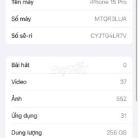iPhone 15 Pro Quốc Tế Mỹ - 2 eSIM - Ngoại Hình Mới 99%  
