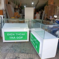 Tủ điện thoại 1.2m chữ có đèn + kính có đèn sáng  