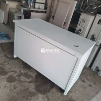 Bàn làm việc 60x1.2m khung sắt mặt gỗ