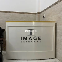 Thanh Lý Quầy Lễ Tân Spa/Thẩm Mỹ Viện - Gỗ MDF Màu Vàng Trắng  