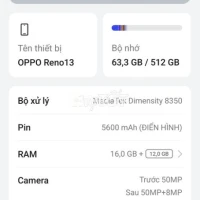 Oppo reno 13 hàng xách tay. Mới 99%