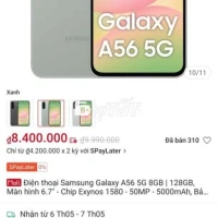 Cần bán Samsung Galaxy A56 8/128GB nguyên seal