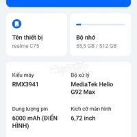 Điện Thoại Realme C75 Mới Keng, Mua Từ Thế Giới Di Động  