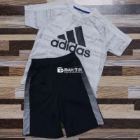 Set thể thao hiệu Adidas, Uni bé trai 7-8 tuổi, chất thể thao mềm, nhẹ tênh