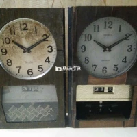 Cặp đồng hồ treo tường lắc sừng Seiko Japan 1960