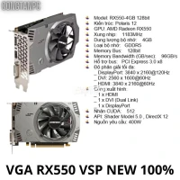 VGA RX550 4GB GDDR5 - New 100%, BH 3 Năm - Chỉ 1.550.000đ