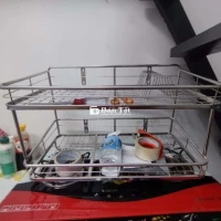 Kệ úp chén inox còn mới cần bán