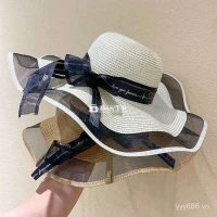 Nón rơm khâu tay đi biển kiểu lưới