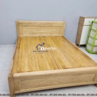 GIƯỜNG GỖ SỒI VẠT PHẢN - VẠT KÍN GIÁ TỐT GIAO NHANH  