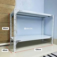 Kệ sắt 2 tầng màu trắng sữa